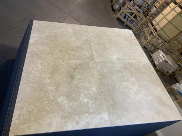 Ivory Travertine 24x24 Filled&Honed Tile 1