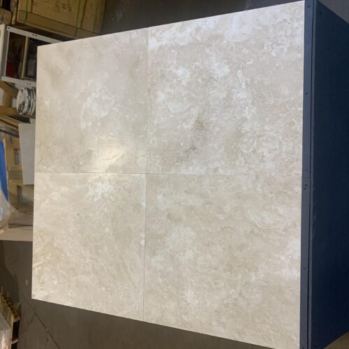 Ivory Travertine 24x24 Filled&Honed Tile 0