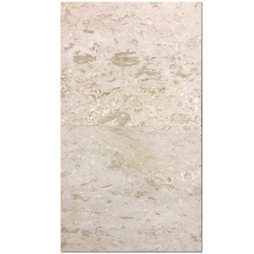 Shell Stone 24x24 White Brushed Limestone Tile 2