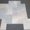 Azul Pietra Versailles Pattern Blue Brushed/Chiseled Marble Tile 0