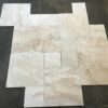 Breccia Bianco Diana Royal Versailles Pattern White Tumbled Marble Tile 1