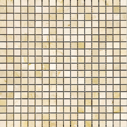 Crema Marfil 5/8x5/8 Beige Square Polished Marble Mosaic 0