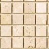 Ivory Travertine 1x1 Tumbled Mosaic 4