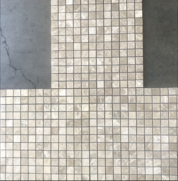 Emperador Light Mosaic 1x1 Brown Square Polished Marble