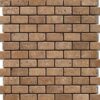 Noce Mosaia 1x2 Brown Tumbled Travertine Mosaic 2