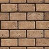 Noce Mosaia 1x2 Brown Tumbled Travertine Mosaic 3