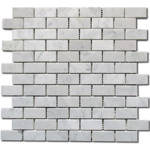 Carrara White Mosaic 1x2 Rectangle Polished Marble 1