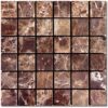 Emperador Dark 2x2 Square Tumbled Marble Mosaic 1