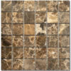 Emperador Dark 2x2 Square Honed Marble Mosaic 0