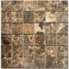 Emperador Dark 2x2 Square Honed Marble Mosaic 1