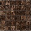 Emperador Dark 2x2 Square Polished Marble Mosaic 1