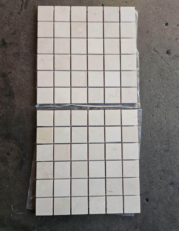 Crema Marfil 2x2 Beige Square Honed Marble Mosaic 2