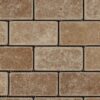 Noce Mosaic 2x4 Brown Tumbled Travertine 2