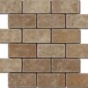 Noce Mosaic 2x4 Brown Tumbled Travertine 5