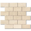 Crema Marfil 2x4 Beige Rectangle Honed Marble Mosaic 0