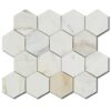 Calacatta Gold Hexagon 3" Polished Marble Mosaic 1