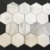 Calacatta Gold Hexagon 3" Honed Marble Mosaic 3