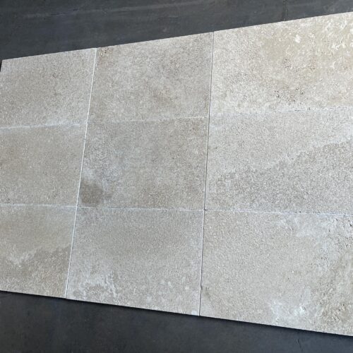 Ivory Travertine 12X12 Tumbled Mosaic