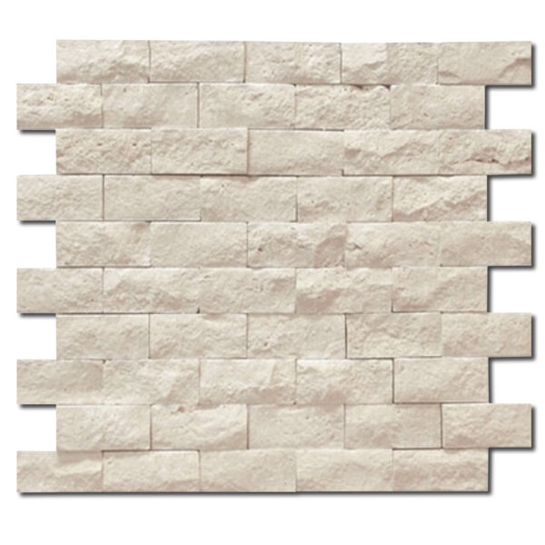 Durango 1x2 Beige Split Face Travertine Mosaic 0