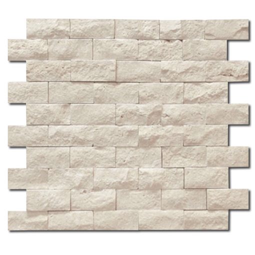 Durango 1x2 Beige Split Face Travertine Mosaic 2