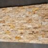 Golden Sienna Mosaia Splift-Face 1x2 Yellow Rectangle Travertine Mosaic 8