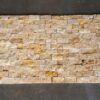 Golden Sienna Mosaia Splift-Face 1x2 Yellow Rectangle Travertine Mosaic 9