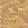 Golden Sienna Mosaia Splift-Face 1x2 Yellow Rectangle Travertine Mosaic 4