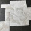 Breccia Bianco Diana Royal Versailles Pattern White Brushed/Chiseled Marble Tile 2