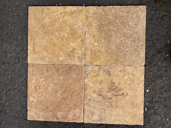 Golden Sienna 12x12 Yellow Tumbled Travertine Tile 0