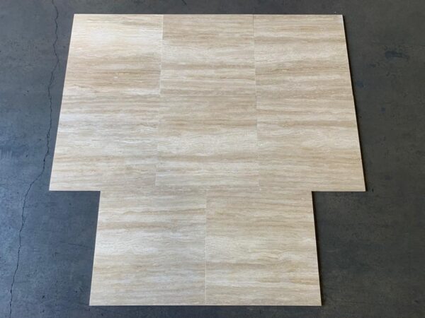 Ivory Vein Cut Travertine 18x18 Honed Tile