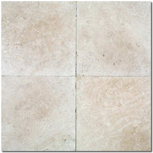 Ivory Travertine 24x24 Tumbled Tile 0