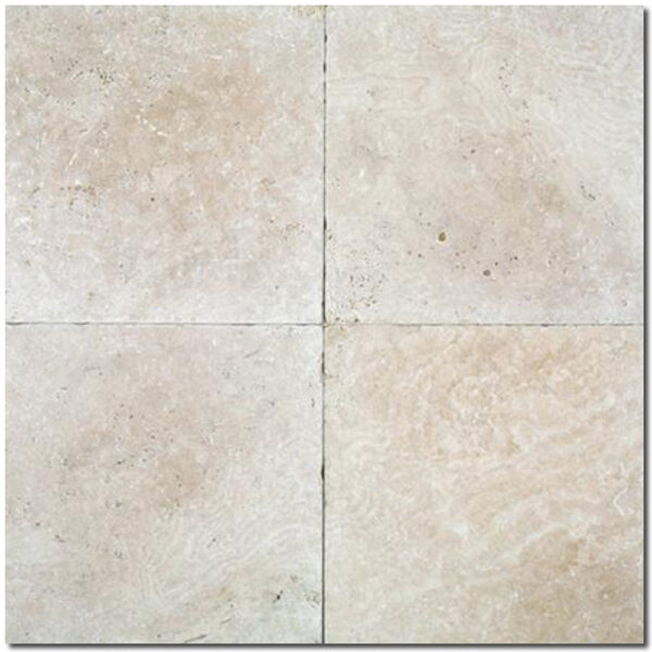 Ivory Travertine 24x24 Tumbled Tile 0