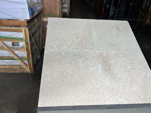 Ivory Travertine 24x24 Tumbled Tile 5