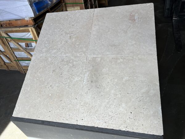 Ivory Travertine 24x24 Tumbled Tile 3