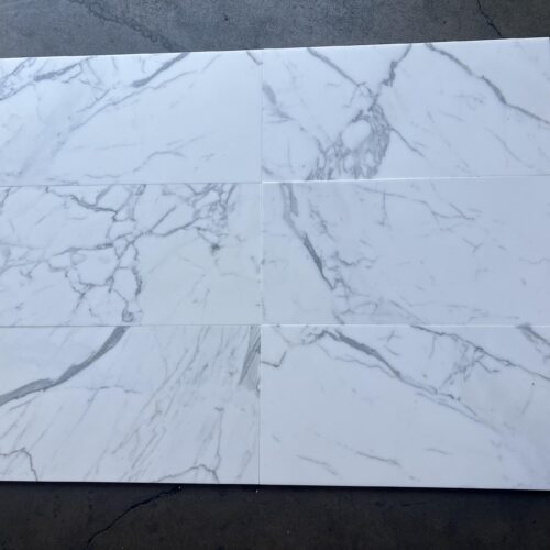 Calacatta Gold 12x24 White Honed Marble Tile 0