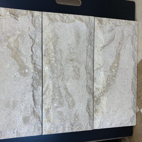 Shell Stone 8x18 Beige Splitface Limestone Tile 0