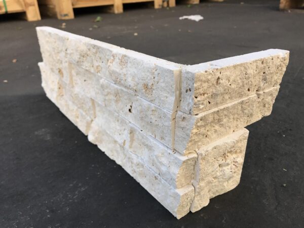 Ivory Ledger Corner 6x18x6 Natural Stone Trim 1