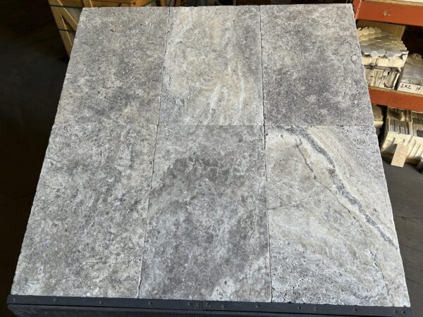 Silver 16x24 Tumbled Travertine Tile 0