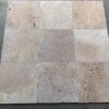 Noce Travertine 16x16 Brown Tumbled Tile 1