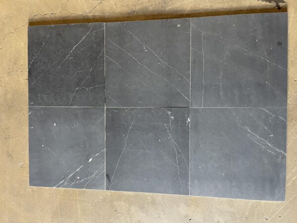 Nero Marquina 18x18 Black Square Honed Marble Tile 0