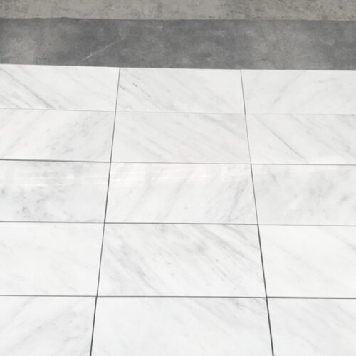 Oriental White 12x24 Rectangle Honed Marble Tile