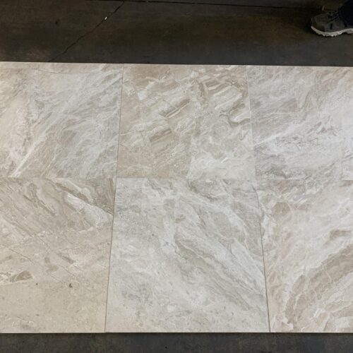 Breccia Bianco Diana Royal 24x24 White Honed Marble Tile 0