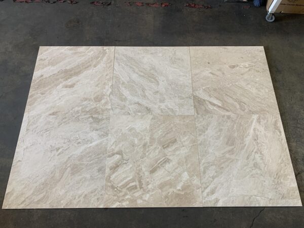 Breccia Bianco Diana Royal 24x24 White Honed Marble Tile 1