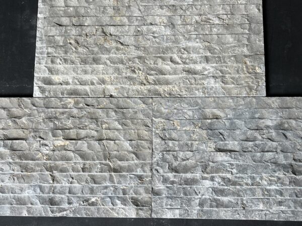 Bardiglio Gray 12x24 Split-Face Raked Marble Tile 0