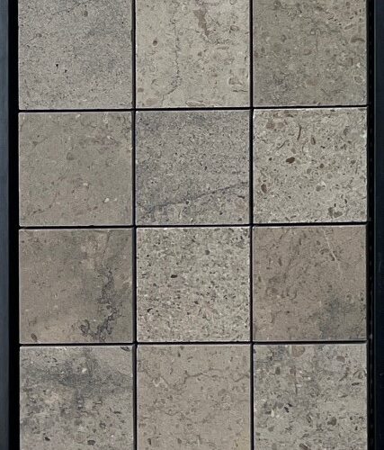 Graphite Limestone Mosaic 2x2 Gray Antiqued