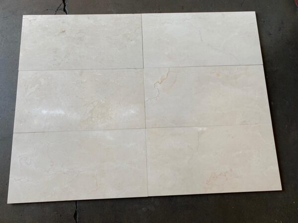 Crema Marfil Select 12x24 Beige Honed Marble Tile 0