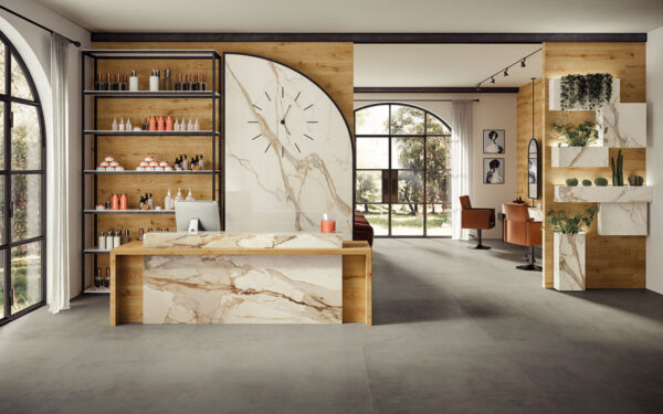 Stile Calacatta Marbella 128x64 Polished Porcelain Slab 4