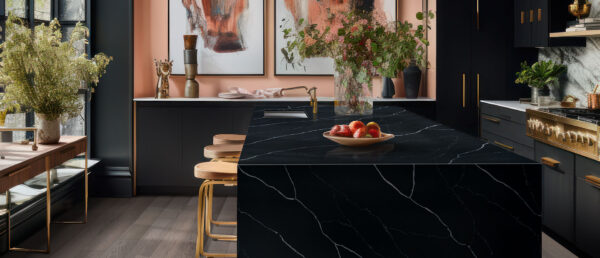 Marquina Midnight Quartz Slab 0