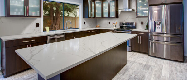 New Calacatta Laza Quartz Slab 0