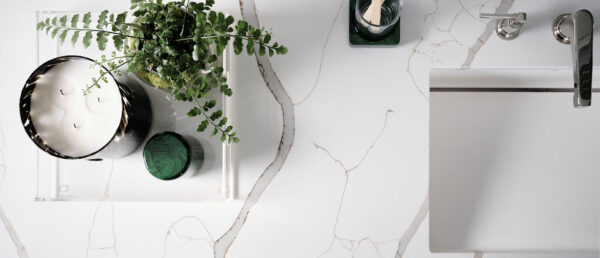 New Calacatta Laza Gold Quartz Slab 5